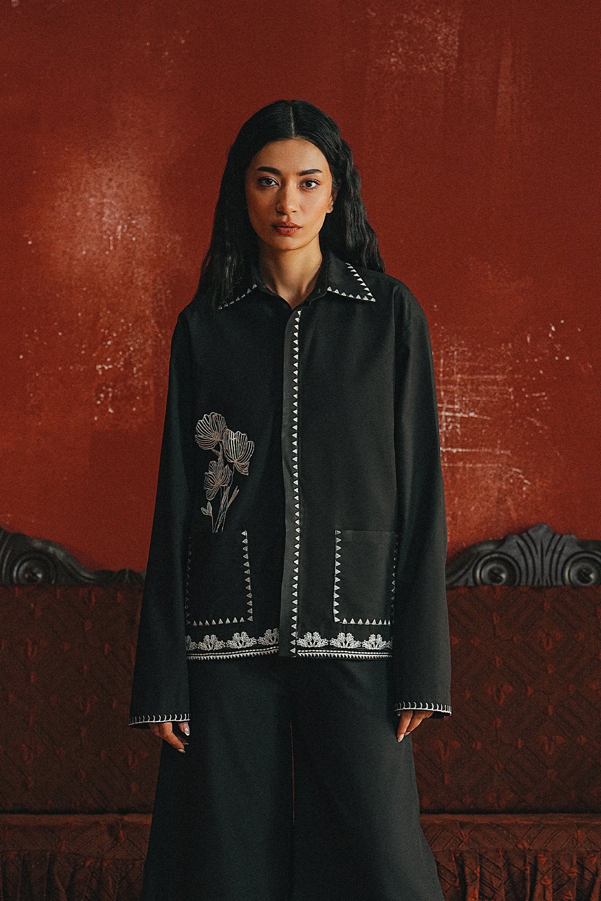 Monochrome Flora Shirt